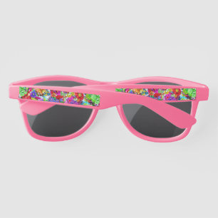 Cute colourful magic flowers All-Over-Print T-Shir Sunglasses