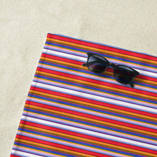 Cute colourful magic stripes beach towel