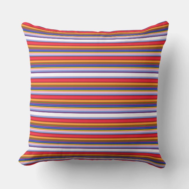 Cute colourful magic stripes cushion (Front)