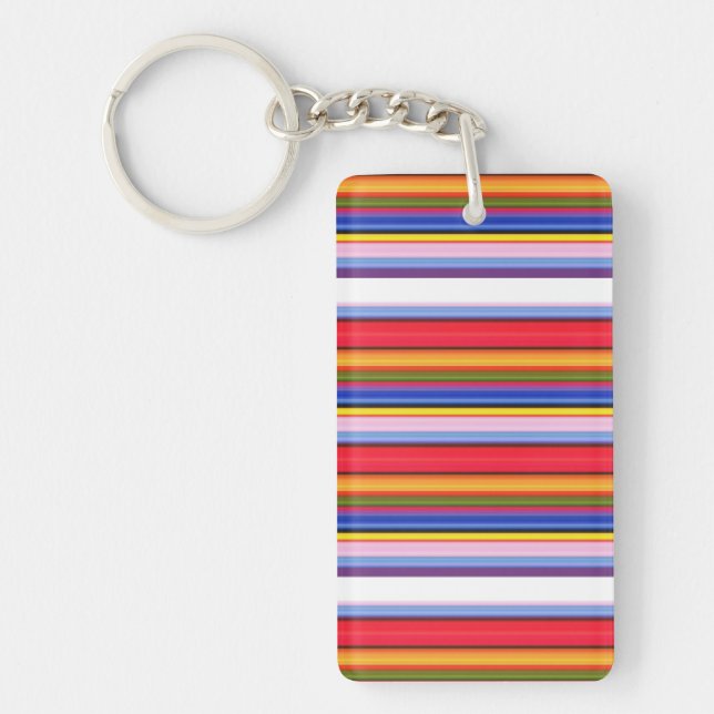 Cute colourful magic stripes key ring (Front)