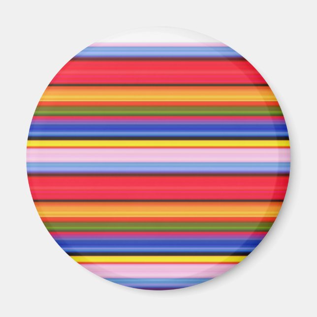 Cute colourful magic stripes magnet (Front)
