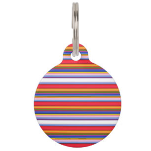 Cute colourful magic stripes pet tag