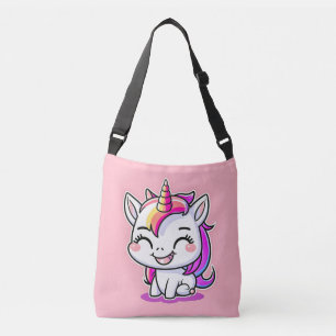 Cute Colourful Magical Happy Unicorn Artwork Crossbody Bag