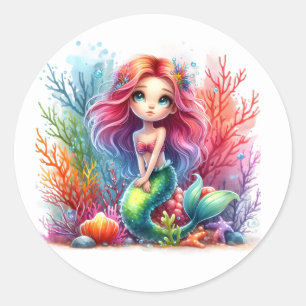 Cute Colourful Mermaid Stickers
