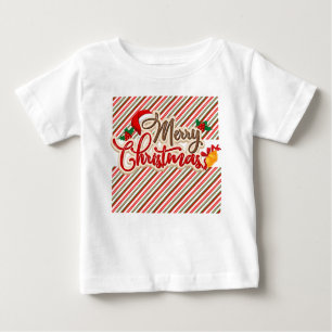 Cute Colourful Merry Christmas ,xmas tree baby Baby T-Shirt