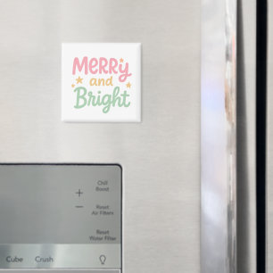 Cute Colourful Modern Christmas Magnet