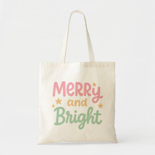 Cute Colourful Modern Christmas Tote Bag