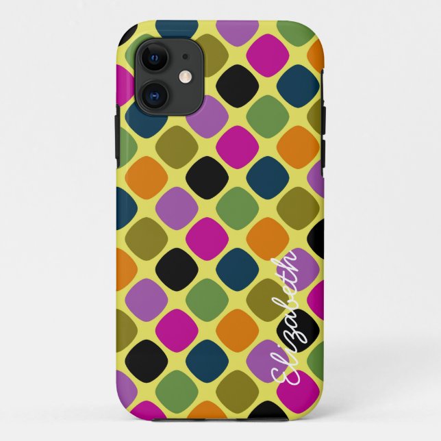 Cute Colourful Modern Geometric Pattern 4 Case-Mate iPhone Case (Back)