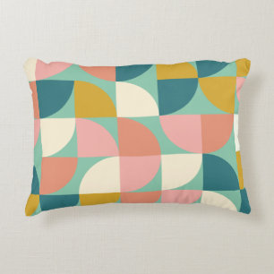Cute Colourful Modern Geometric Shapes Pattern Tea Decorative Cushion