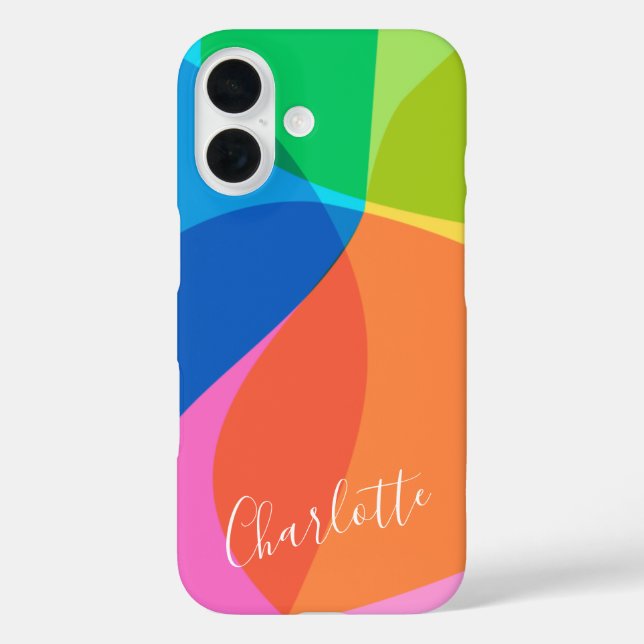 Cute Colourful Modern Geometric Shapes Personalise Case-Mate iPhone Case (Back)