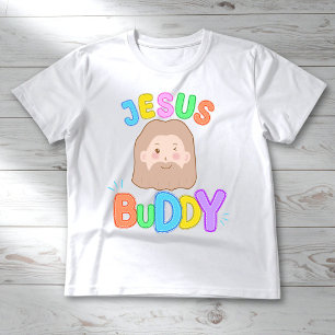 Cute Colourful Modern Jesus Buddy Christian  Baby T-Shirt