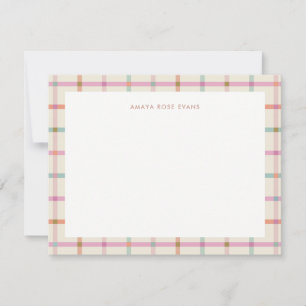 Cute Colourful Modern Stripes Personalised Name Card