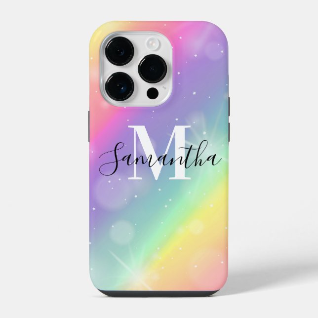 Cute Colourful Monogram iPhone Case (Back)