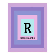 Cute & Colourful Monogram Letter Name Girly Fun