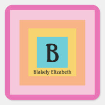 Cute & Colourful Monogram Letter Name Girly Fun