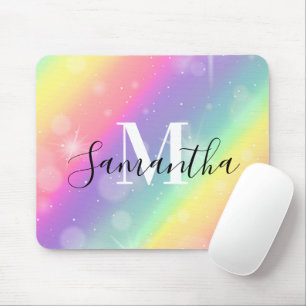 Cute Colourful Monogram Mouse Pad
