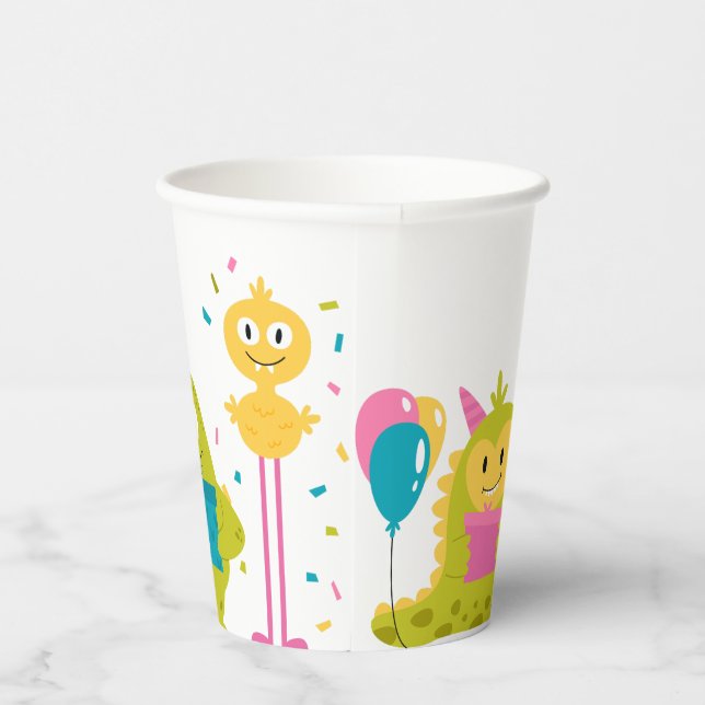 Cute colourful monster paper cups (Right)