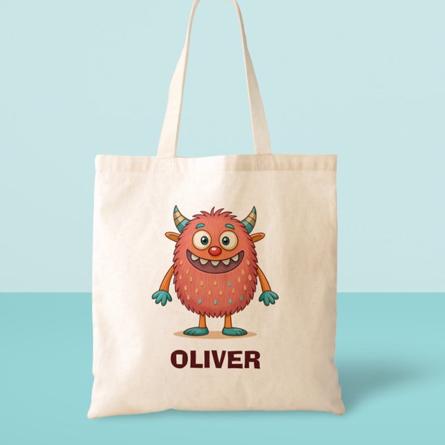 Cute Colourful Monster Tote Bag (Creator Uploaded)