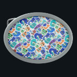 Cute colourful monsters face patterns Case-Mate iP Belt Buckle<br><div class="desc">Cute colourful monsters face patterns</div>