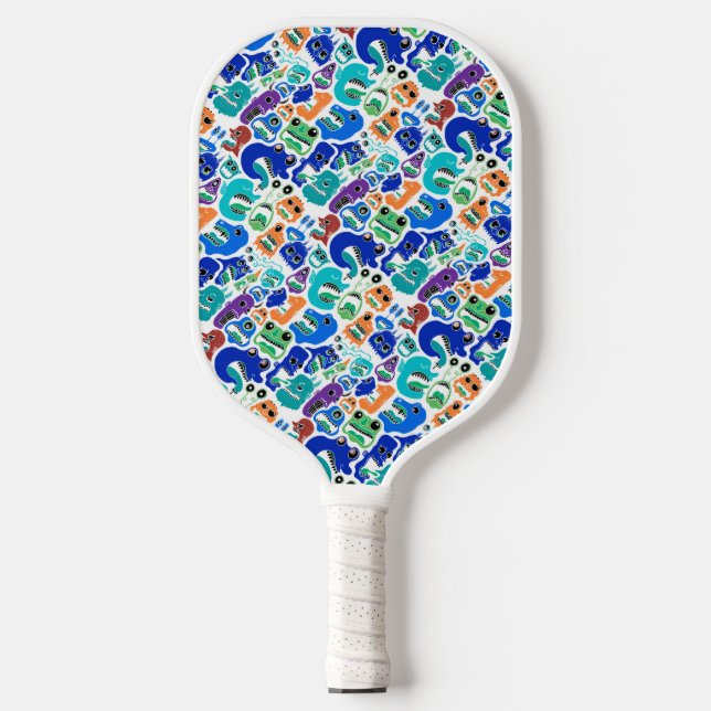 Cute colourful monsters face patterns Case-Mate iP Pickleball Paddle (Front)