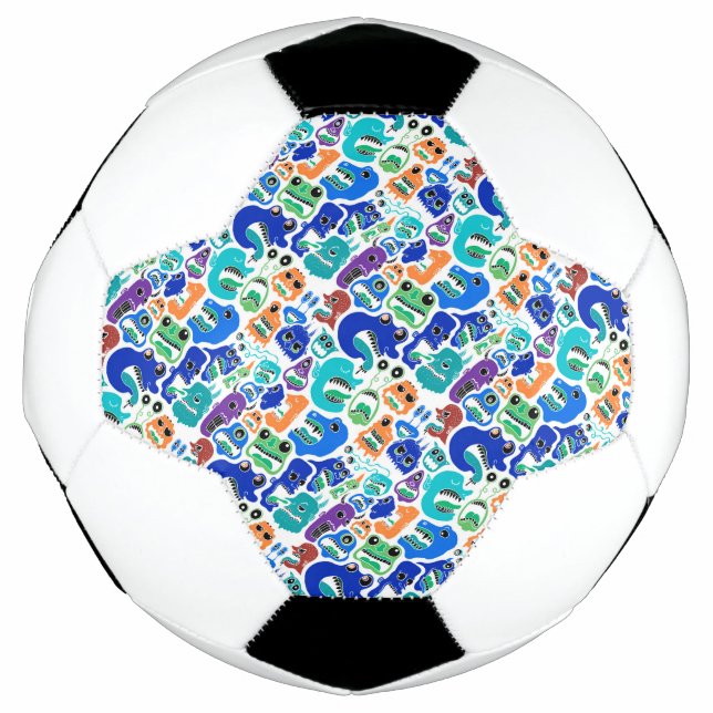 Cute colourful monsters face patterns Case-Mate iP Soccer Ball (Front)
