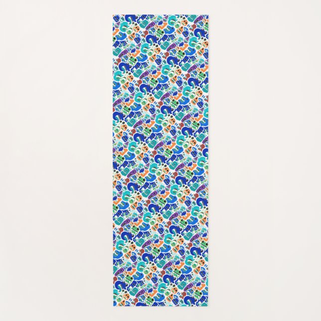 Cute colourful monsters face patterns Case-Mate iP Yoga Mat (Front)