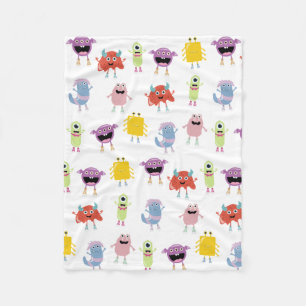 Cute Colourful Monsters Funny Kids Pattern Fleece Blanket