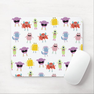 Cute Colourful Monsters Funny Kids Pattern Mouse Pad