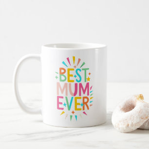 Cute Colourful Mothers Day Best Mum Ever Coffee Mug