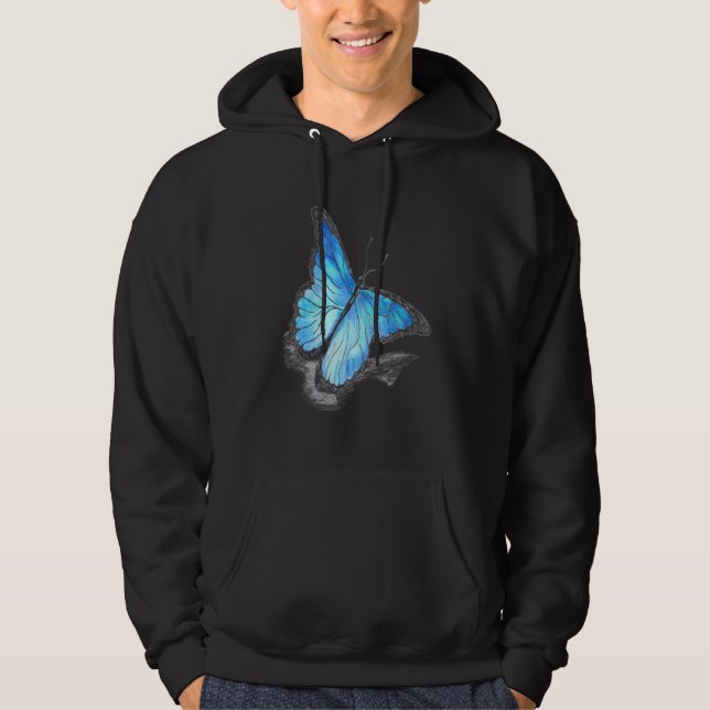 Cute Colourful Multicolor Butterfly Hoodie (Front)