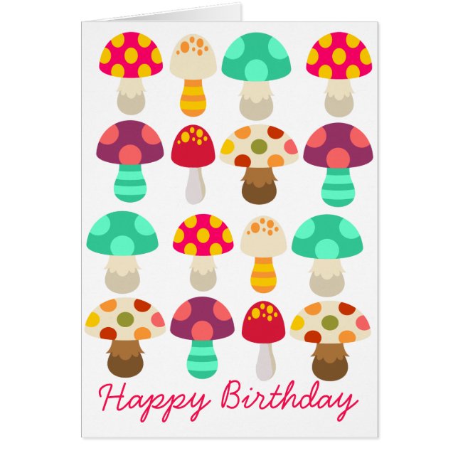 Cute colourful mushrooms (Front)