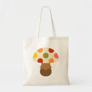 Cute colourful mushrooms tote bag