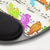 Cute Colourful Musical Birds Symphony - Happy Song Gel Mouse Pad (Right Side)