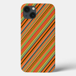 Cute colourful native aztec patterns design iPhone 13 case