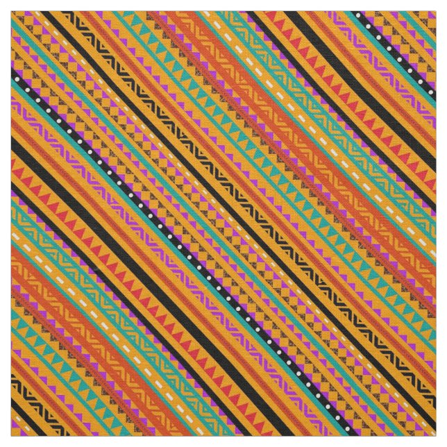 Cute colourful native aztec patterns design fabric (Swatch)