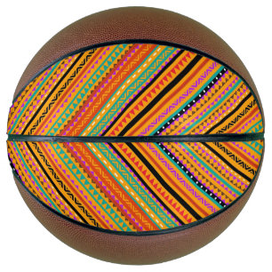 Cute colourful native aztec patterns design fabric basketball
