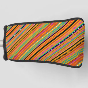 Cute colourful native aztec patterns design fabric golf head cover