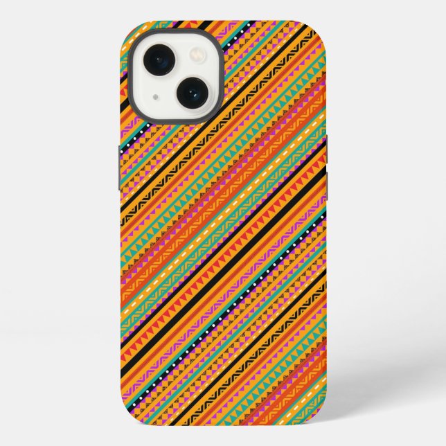 Cute colourful native aztec patterns design iPhone case (Back)