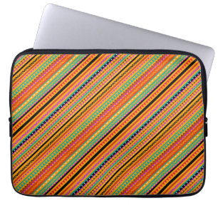 Cute colourful native aztec patterns design laptop sleeve