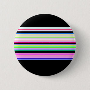 Cute colourful neon stripes 6 cm round badge