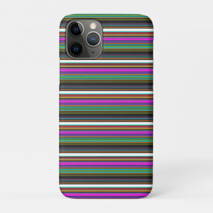 Cute colourful neon stripes iPhone 11 pro case