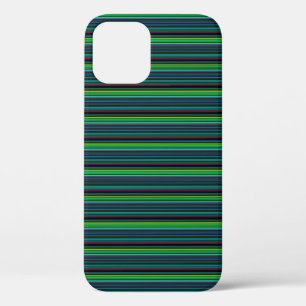 Cute colourful neon stripes iPhone 12 case