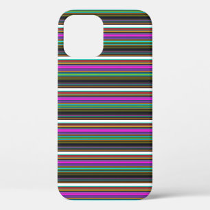 Cute colourful neon stripes iPhone 12 pro case