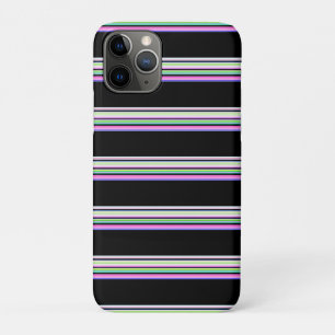 Cute colourful neon stripes iPhone 11 pro case