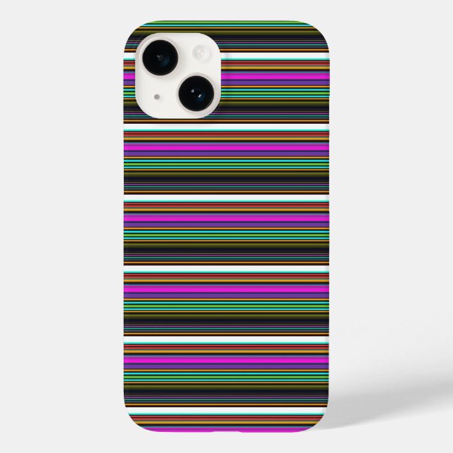 Cute colourful neon stripes Case-Mate iPhone case (Back)