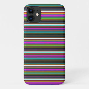 Cute colourful neon stripes iPhone 11 case