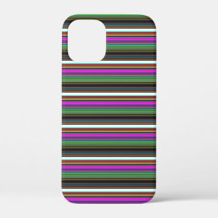 Cute colourful neon stripes iPhone 12 mini case