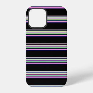 Cute colourful neon stripes iPhone 12 pro case