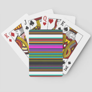Cute colourful neon stripes playing cards