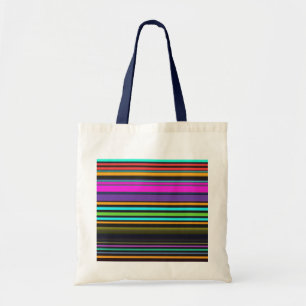 Cute colourful neon stripes throw pillow ping pong tote bag